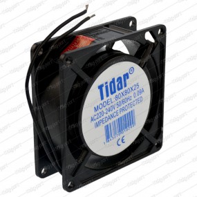 Commercial Cooler AC Axial Square Fan with Roller - 80x80x25mm