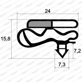 Commercial Fridge & Freezer Door Gasket/Seals Profile KG-3