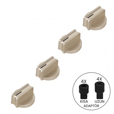 Ocak Düğme Takımı 4'lü Gold Çift Adaptörlü